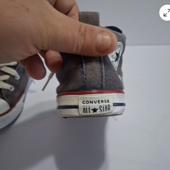 Converse Kids High Top Shoes Sz 10 Denim Look All Star‎ Classic - Good Cond - Picture 5 of 12